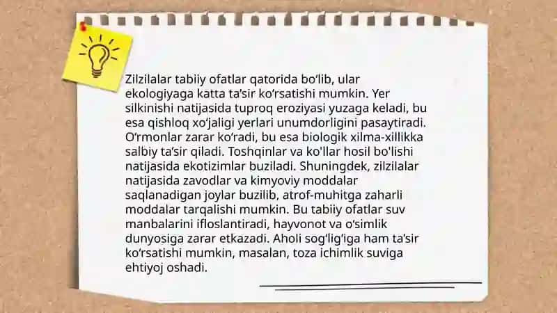 Tabiiy ofatlar va ularning ekologik oqibatlari 4