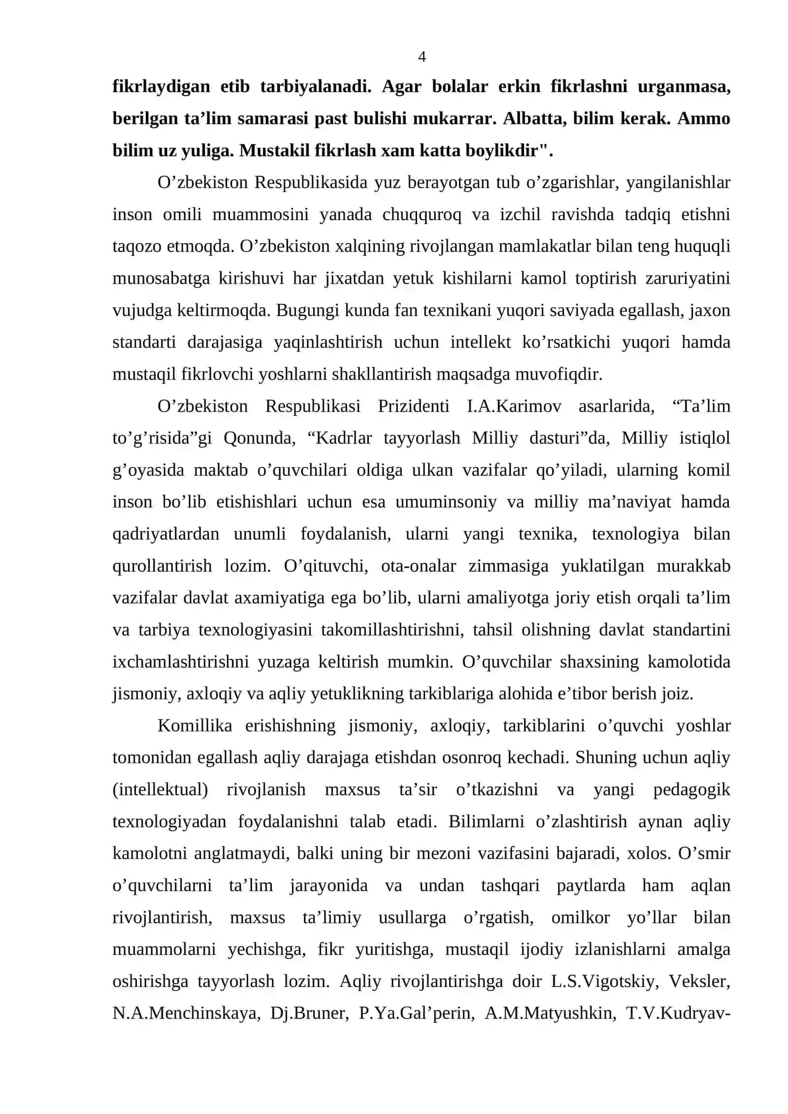 Vеkslеr uslubi va uning o’quvchi shaxsi taraqqiyotida tutgan o’rni 4