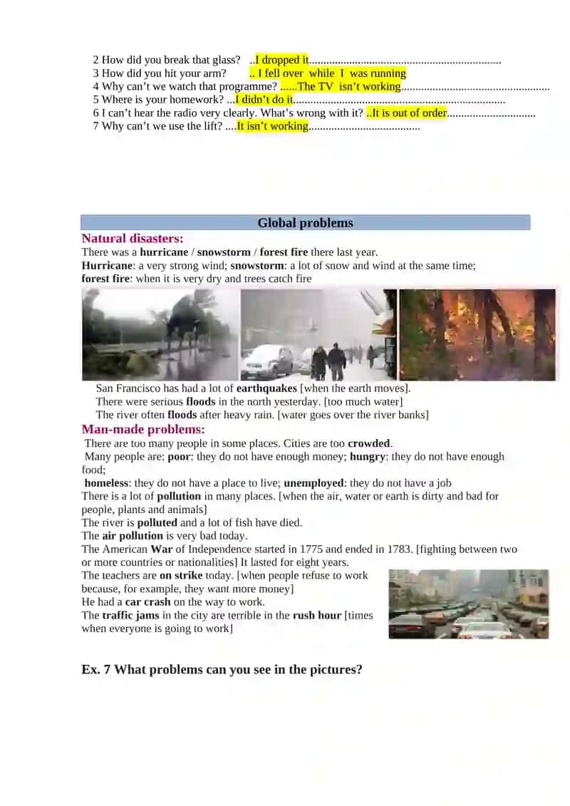 Problems at home and work 4