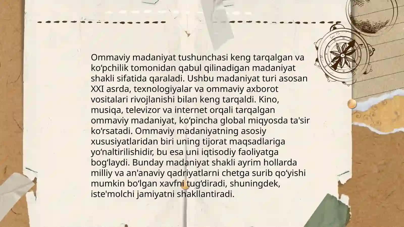 Ommaviy madaniyatning shakllanish tarixi va uning turlari: aksilmadaniyat,submadaniyat populyar madaniyat,ekran madaniyaat 4