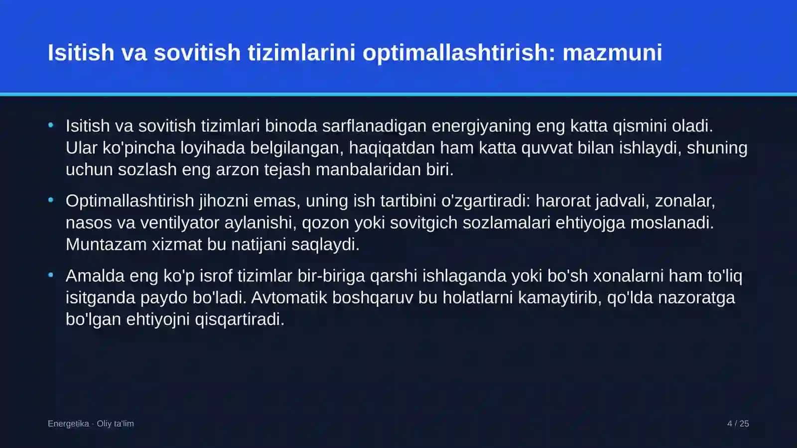 [Gid-ekskursovodlik xizmatida isitish va sovitish tizimlarini optimallashtirish] 4
