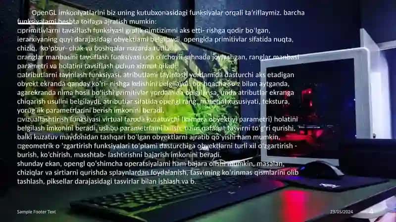 OpenGL dasturiy interfeysi 4