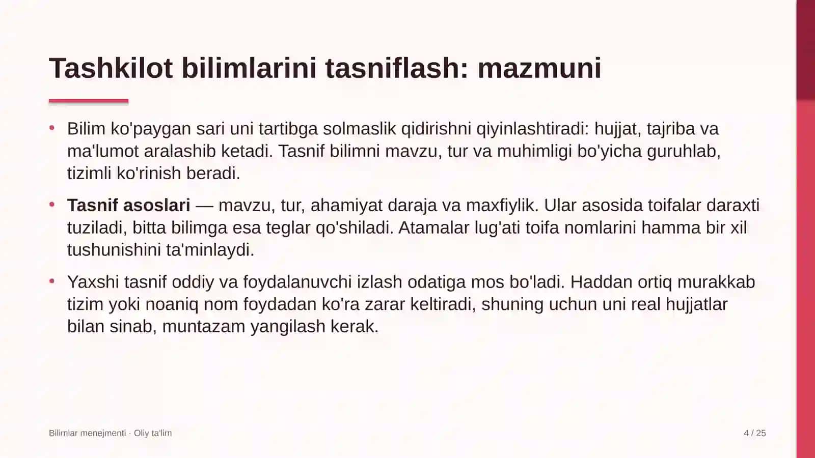 chegara oldi savdosida tashkilot bilimlarini tasniflash 8295 4