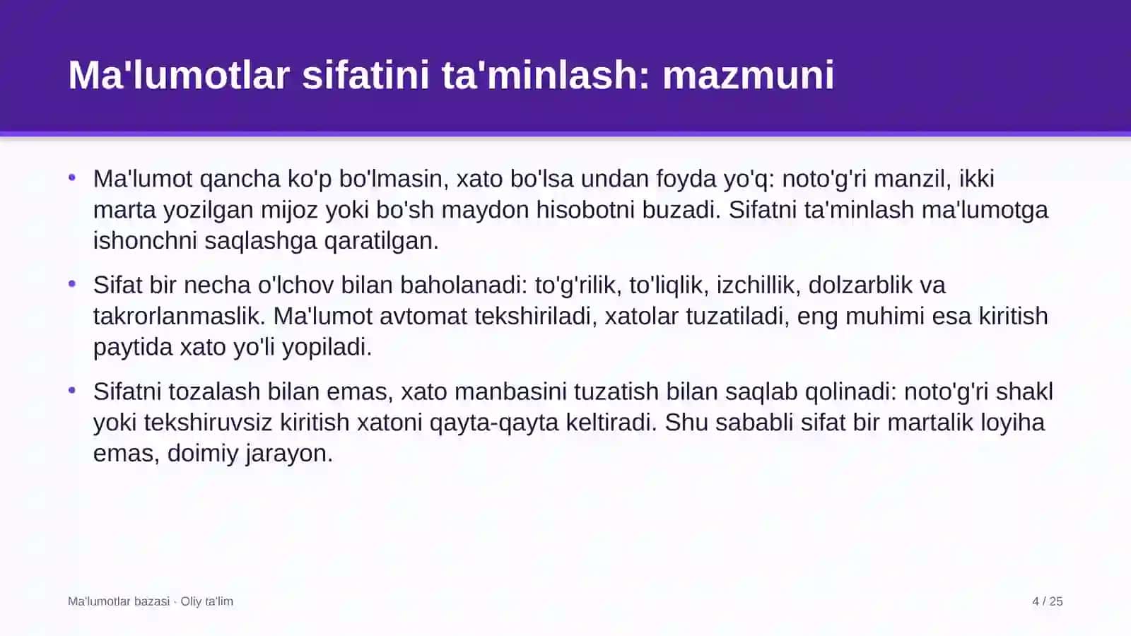 qishloq xo'jaligi mashinasozligida ma'lumotlar sifatini ta'minlash 2219 4