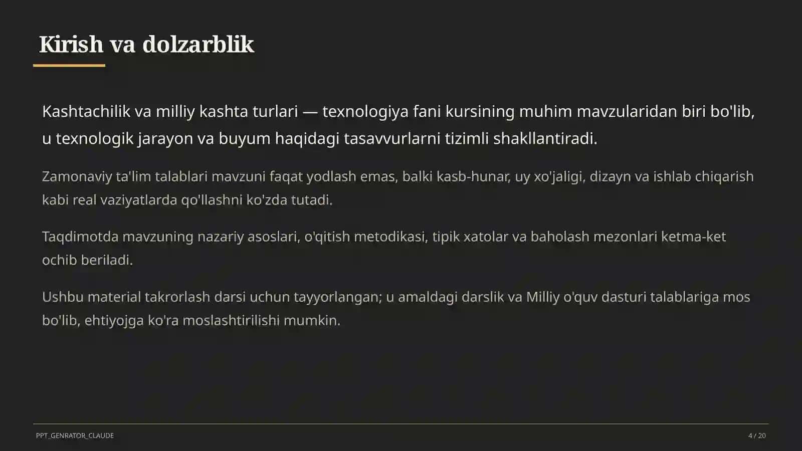 Kashtachilik va milliy kashta turlari (5-sinf) 4