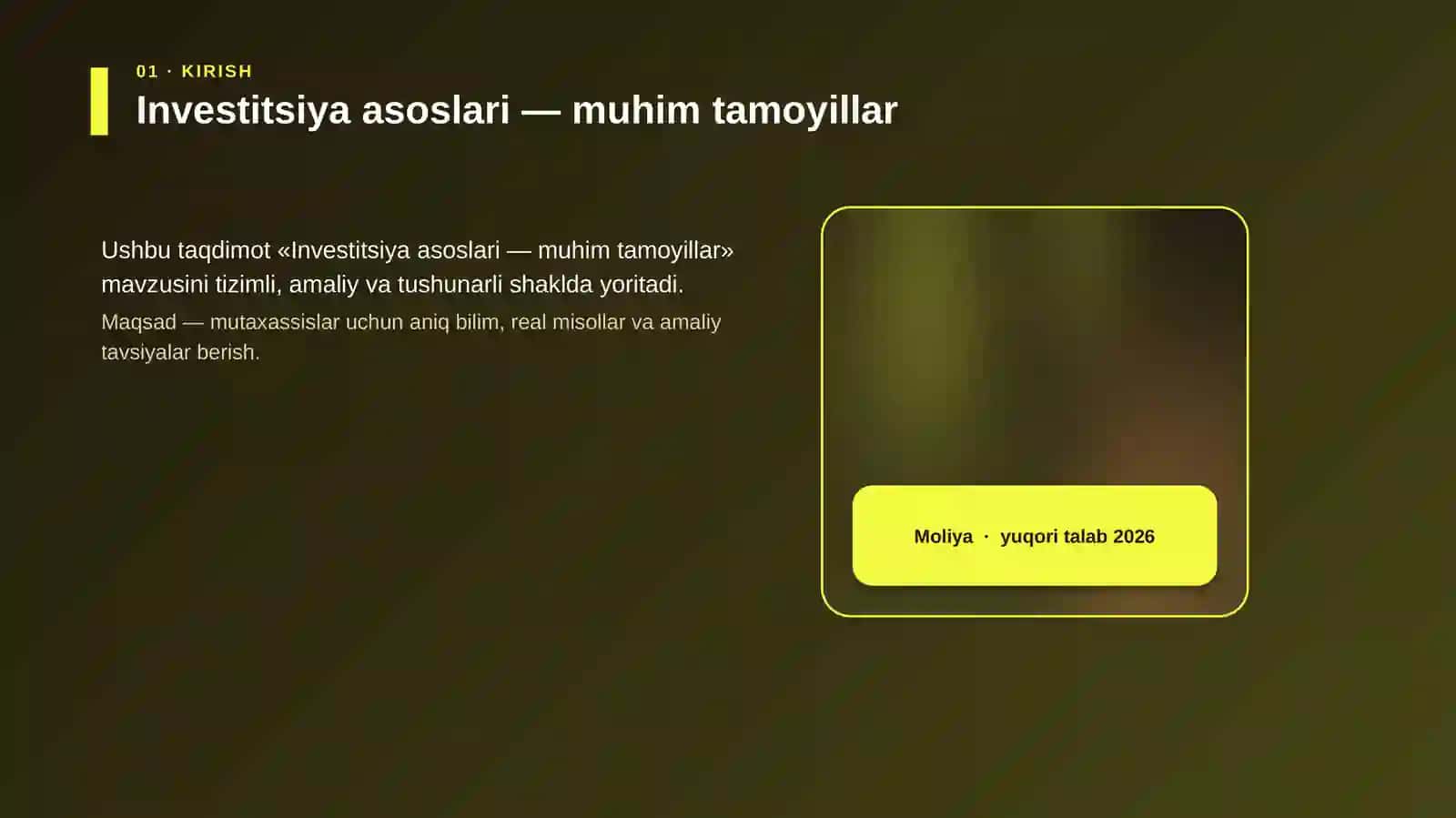 Investitsiya asoslari — muhim tamoyillar 4