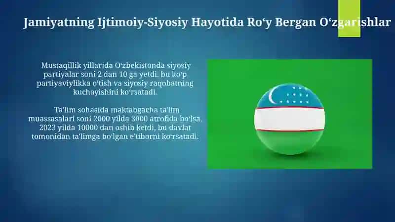 Mustaqillik Yillarida Davlat Boshqaruvidagi Oʻzgarishlar 4