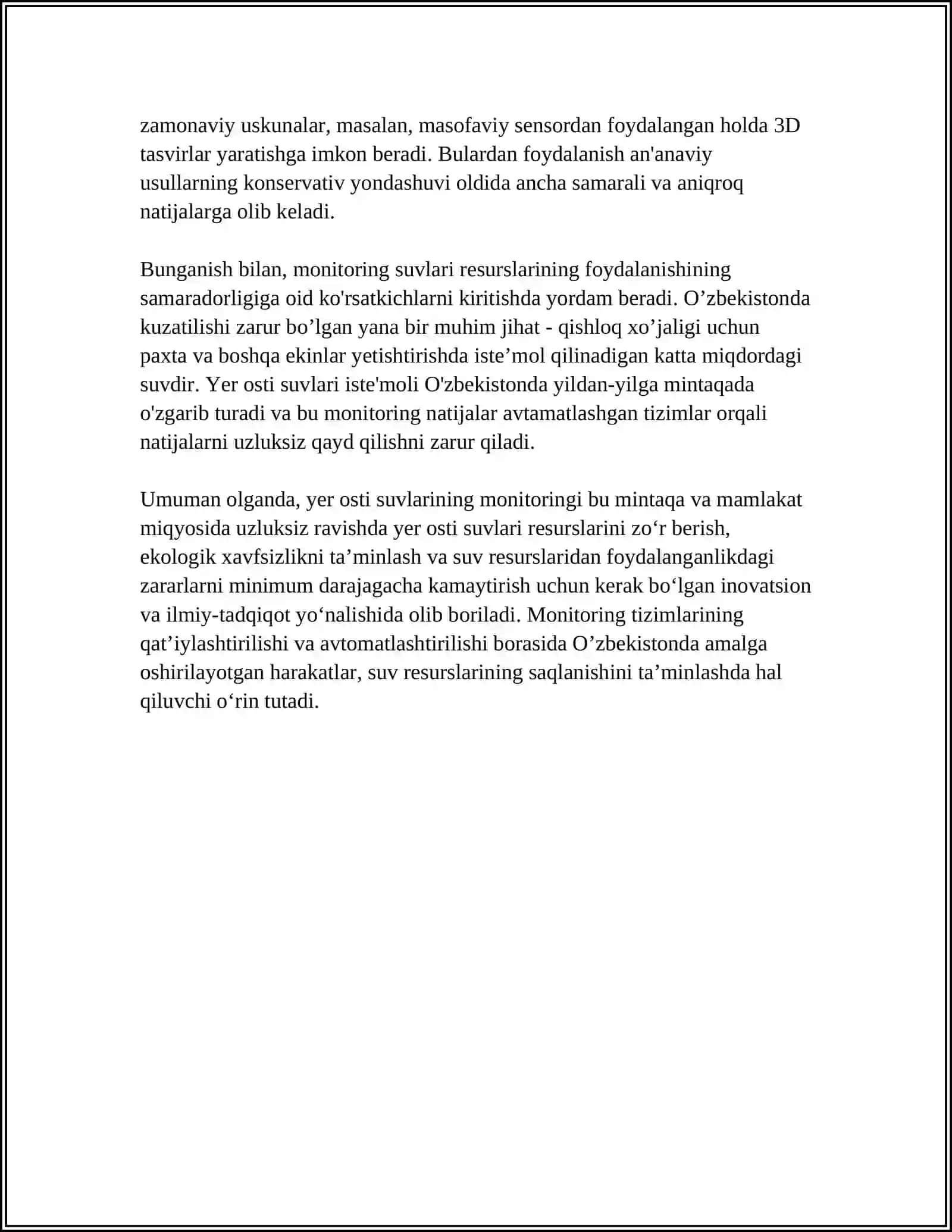 FOYDALI QAZILMA KONLARINI QAZIB OLISHDA YER OSTI SUVLARIDAN OQILONA FOYDALANISH 4