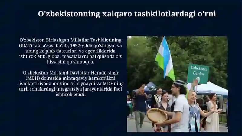 Oʻzbekiston va Jahon hamjamiyati 4