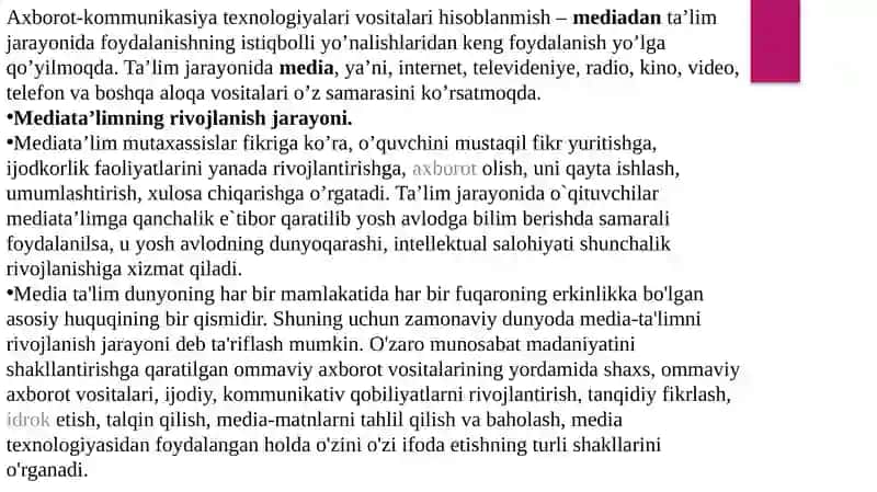 Dunyomamlakatlaridamediataʼlimtaraqqiyoti 4