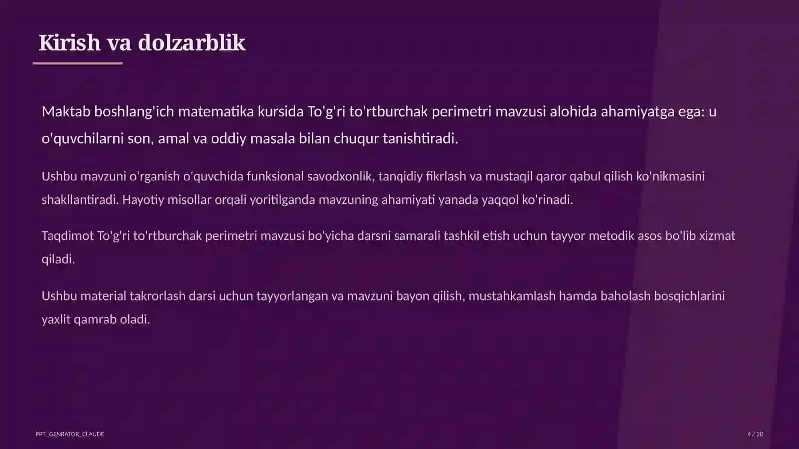 To'g'ri to'rtburchak perimetri (2-sinf) 4