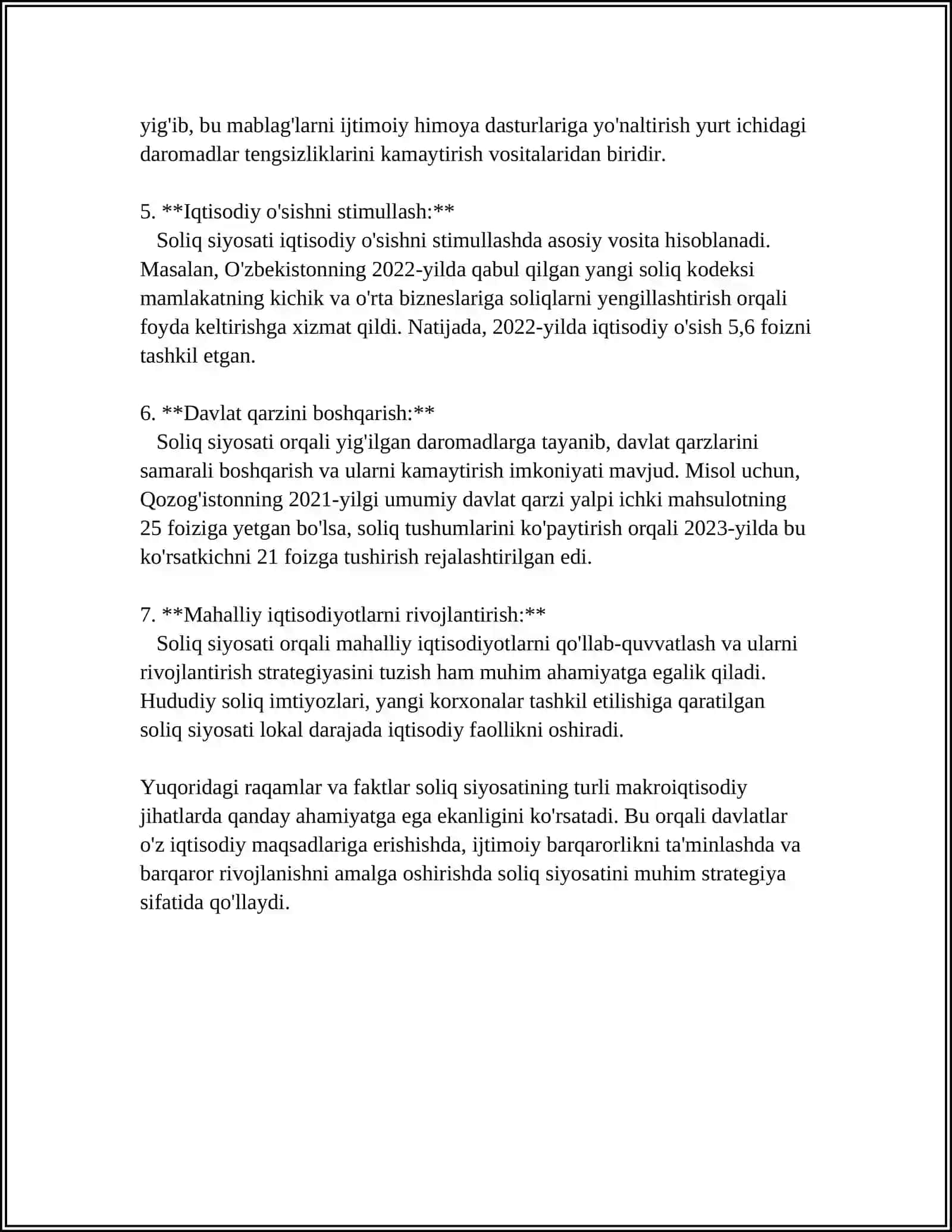 SOLIQLARNING MAKROEKONOMIKALIK MANOSI VA ORNI 4