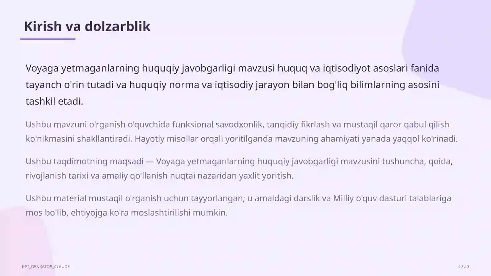 Huquq va iqtisodiyot asoslari (9–11) 4