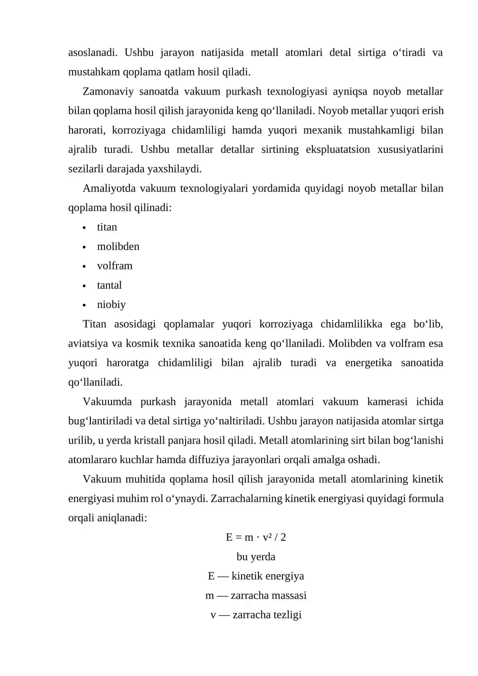 Vakuumda detallar sirtini noyob metallar bilan purkash 4