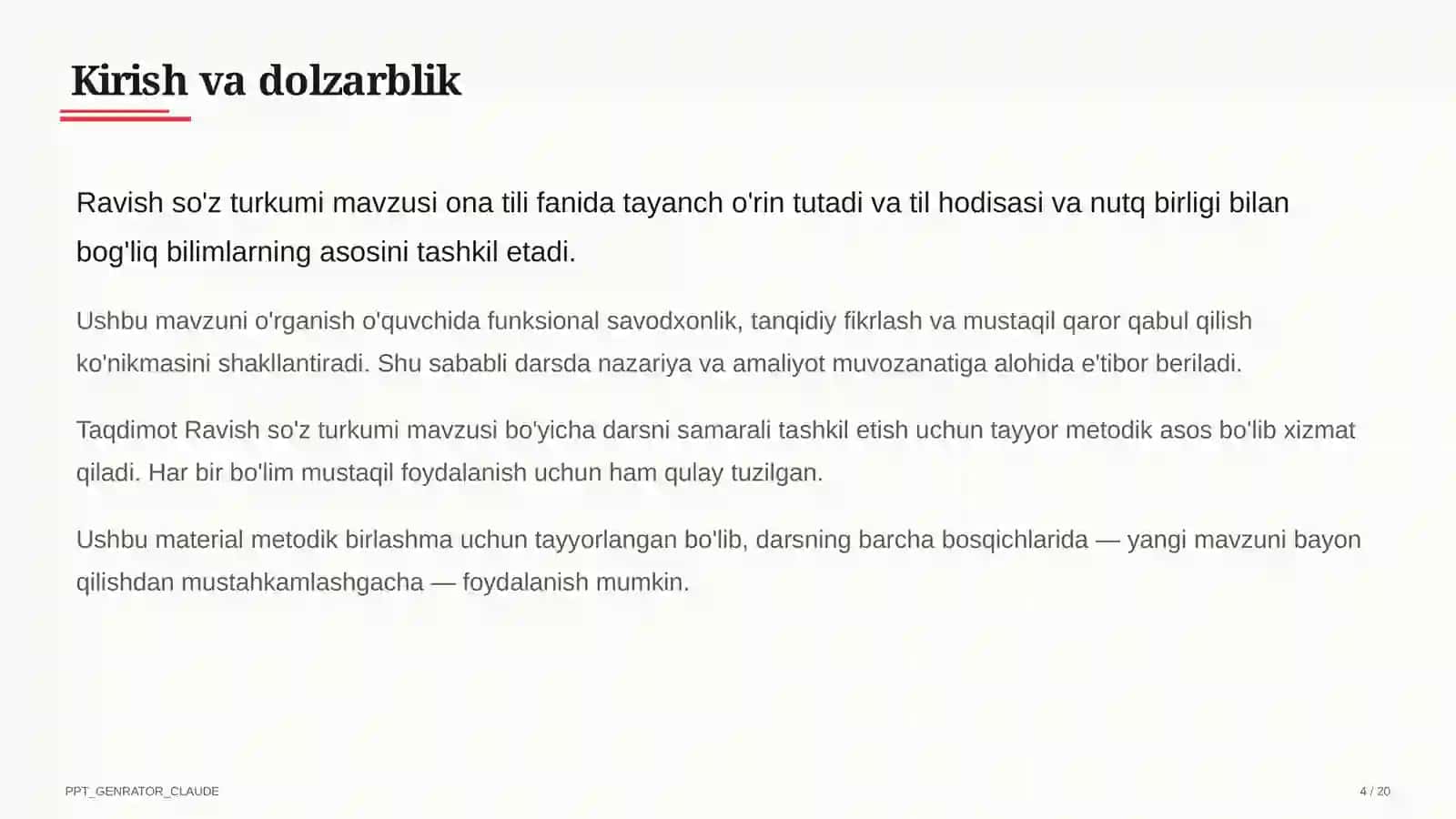 Ravish so'z turkumi (7-sinf) 4