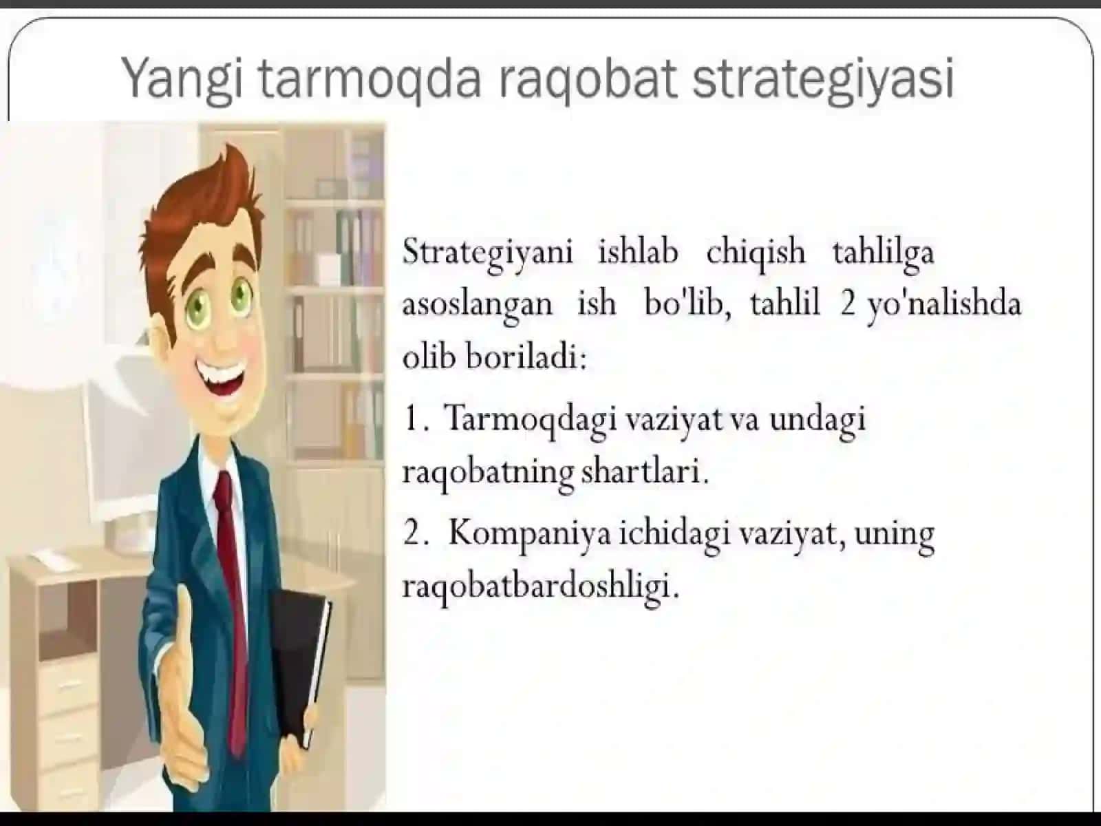 "STRATEGIK BOSHQARUV" FanidanMUSTAQIL Ishi 4