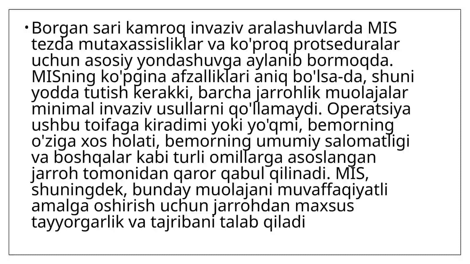 Minimal invaziv operatsiyalar 4
