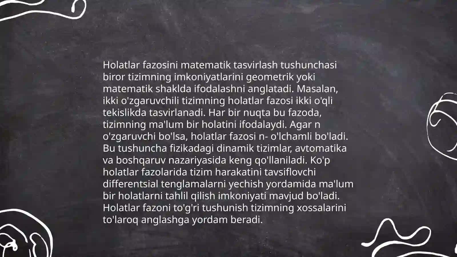 Holatlar fazosida modellarni identifikatsiyalash 4