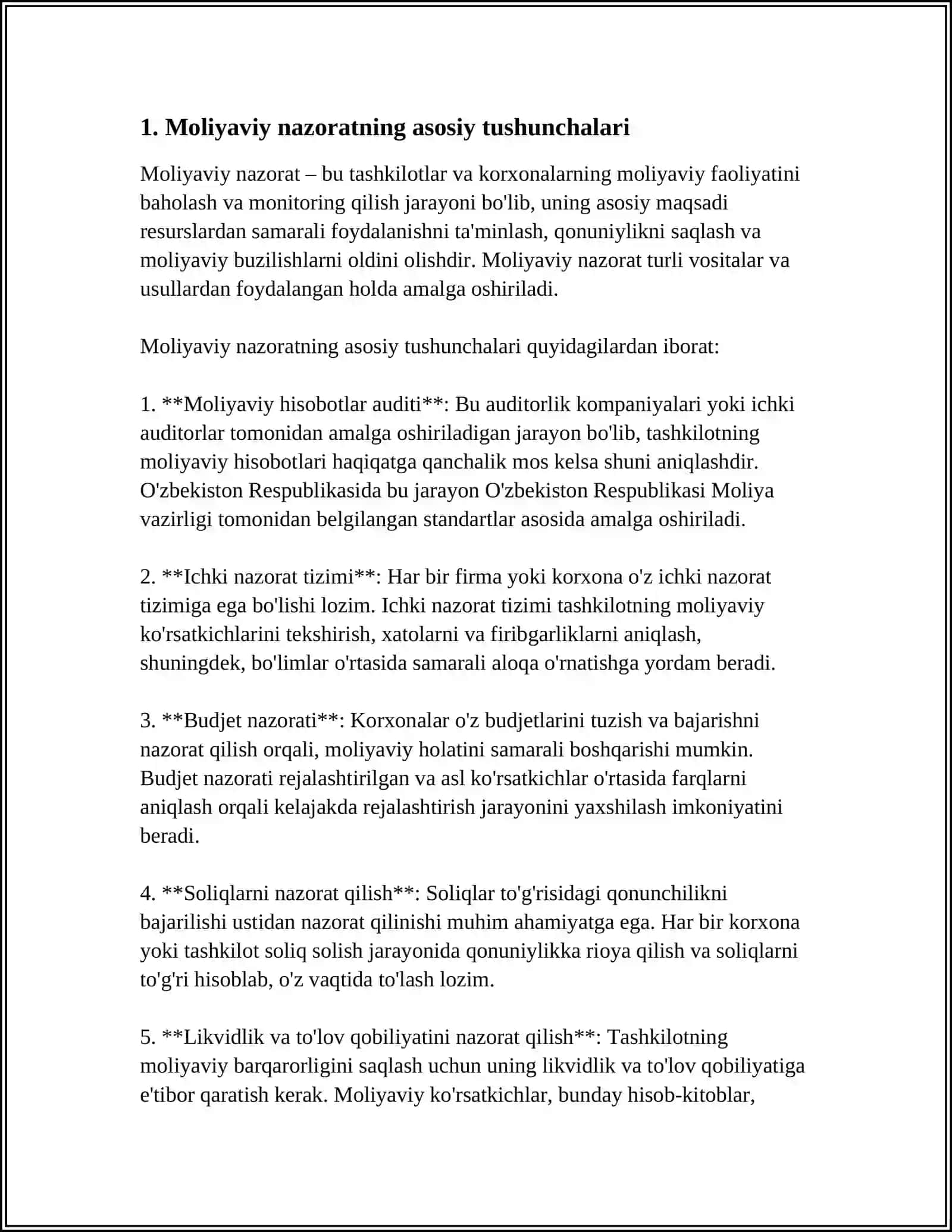 Moliyaviy nazoratni amalga oshiruvchi organlar 4