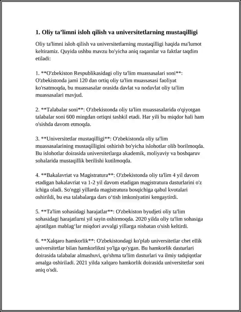 O‘ZBEKISTON RESPUBLIKASIDA TA’LIM SOHASIDA AMALGA OSHIRILGAN ISLOHOTLAR 4