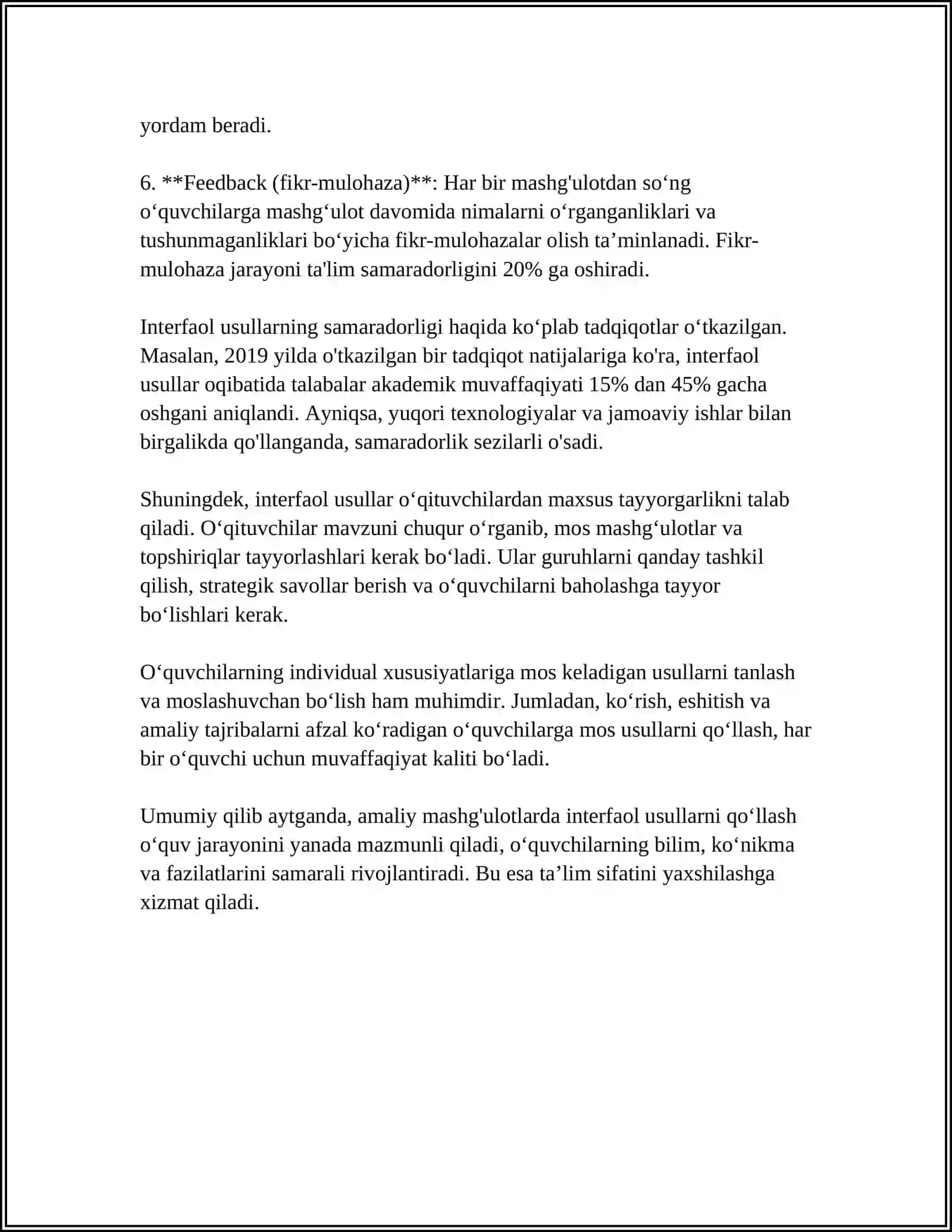 AMALIY VA LABARATORIYA MASHG’ULOTLARIDA PEDAGOGIK TEXNOLOGIYALARNI QO'LLASH METODIKASI 4