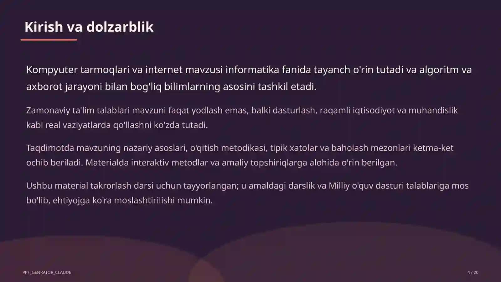 Kompyuter tarmoqlari va internet (9-sinf) 4
