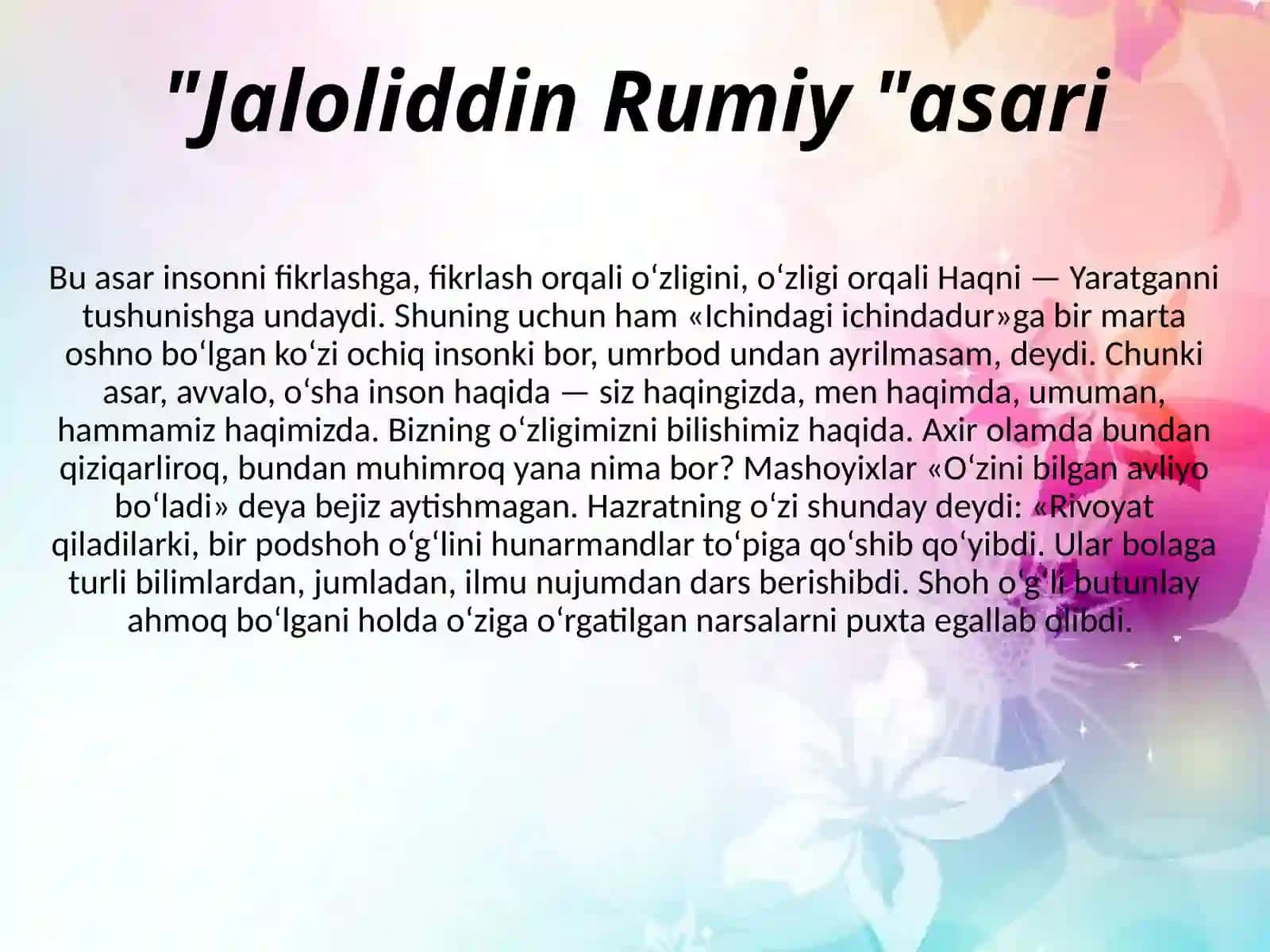 Radiy Fish " Jaloliddin Rumiy" romani 4