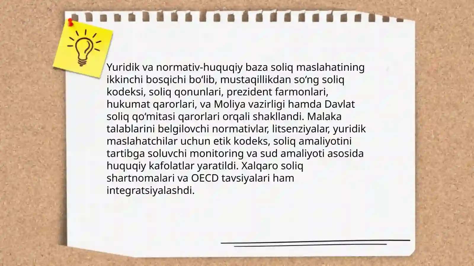 Soliq maslahatining rivojlanish bosqichlari 4