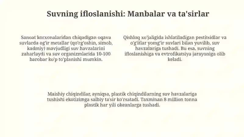 Kimyo fani, Ionli bogʻlanish va suv va tuproq ifloslanishi, tozalash choralari 4