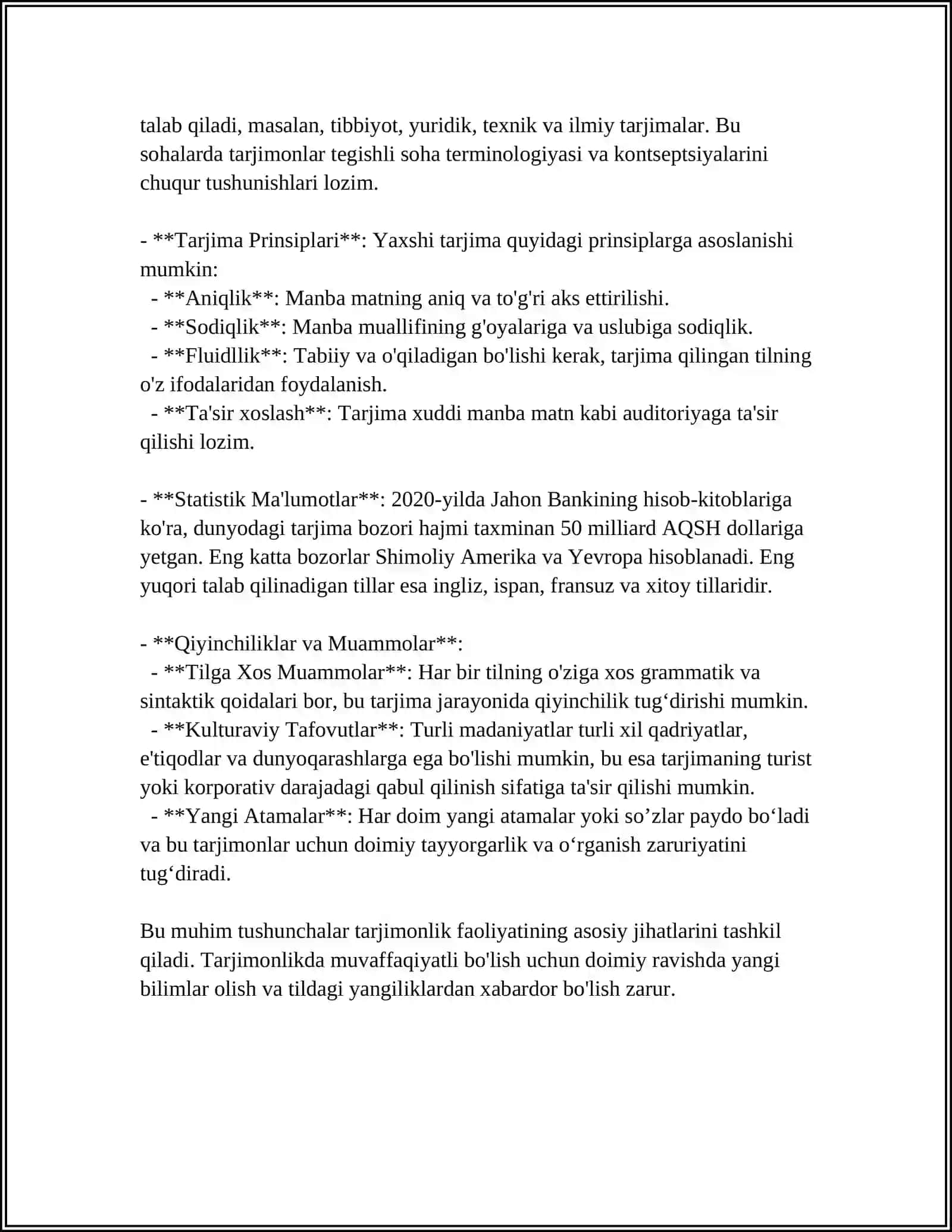 OGAHIYNING TARJIMONLIK MAHORATI 4