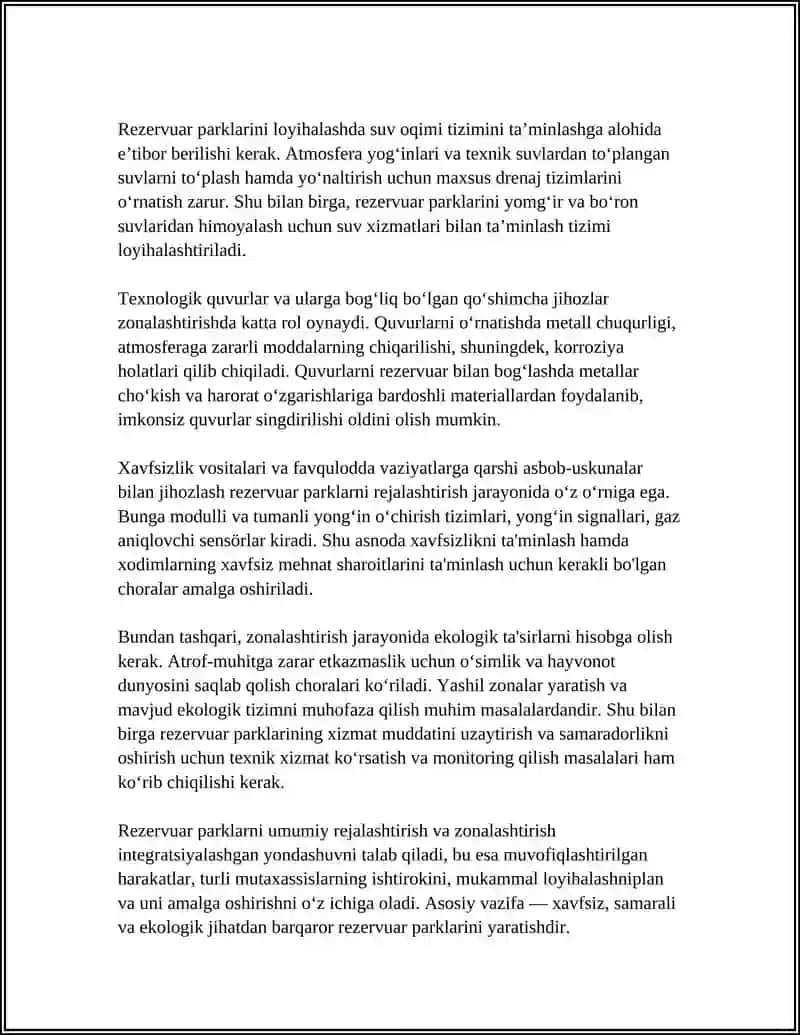 REZERVUAR PARKLARINI LOYIHALASH VA ISHLATISH 4