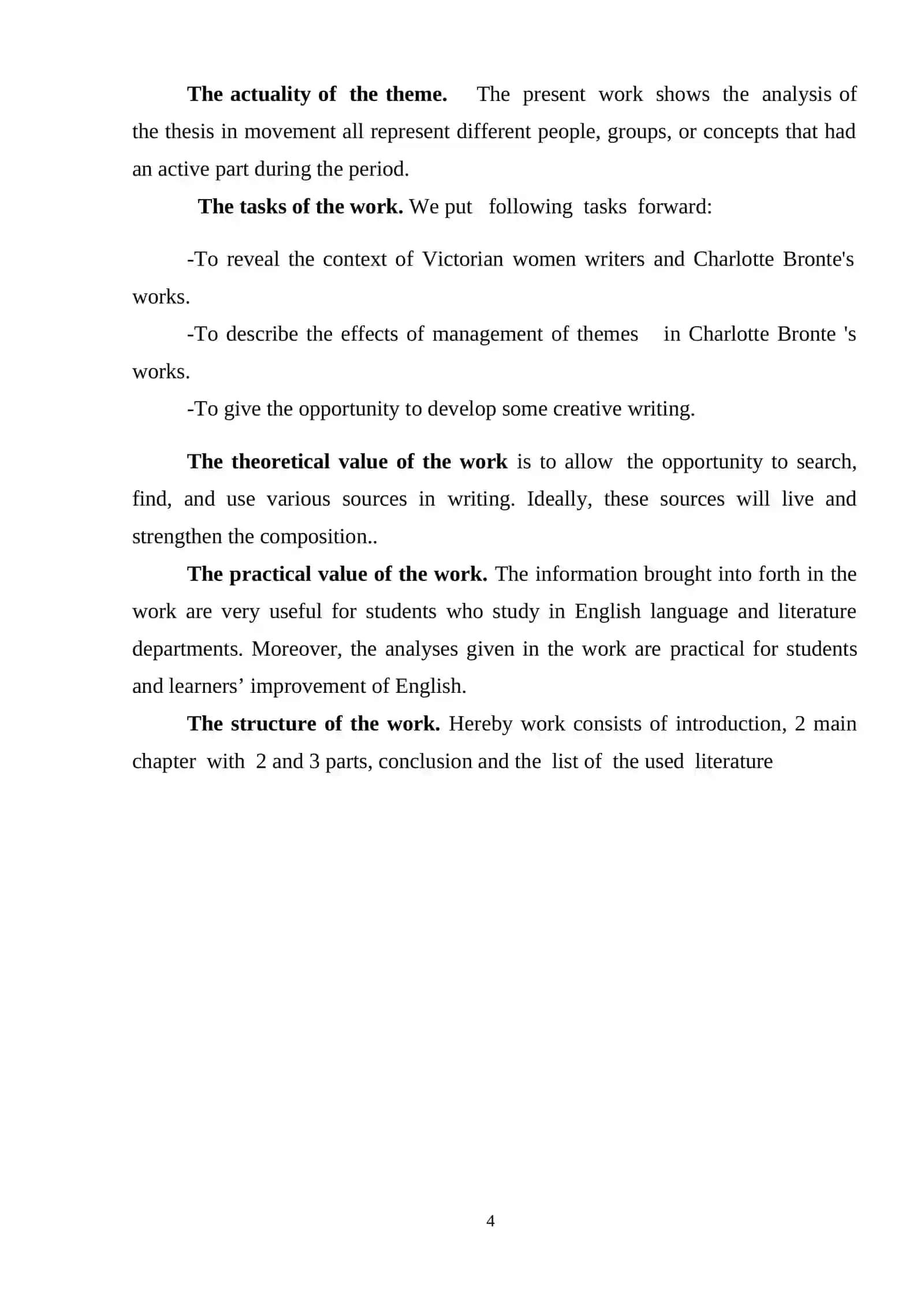 COURSE PAPER THEME: The female identity formation Ch.Bronte’s Jane Eyer 4