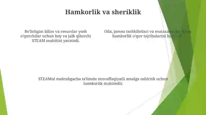 STEAM talim texnologiyasini maktabgacha talimda qo'llashning me'yoriy uslubiy asoslari 4