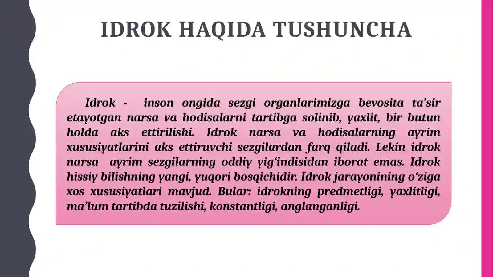Idrok va uning qonuniyatlari 4