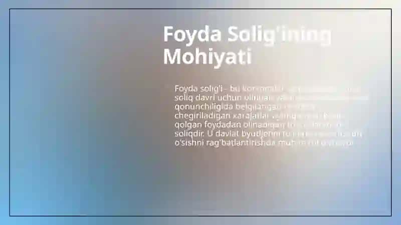 Foyda soligʻi 4