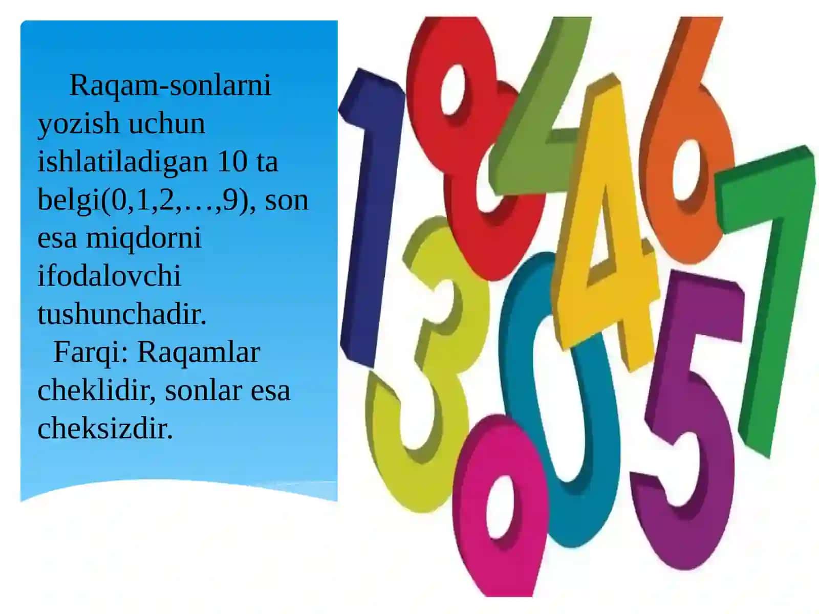 Taqdimot. Manfiy va irratsional sonlarni kiritish metodikasi 4