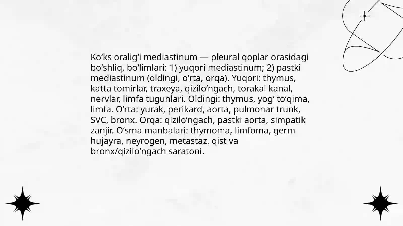 Koʻkrak qafasi organlari oʻsmasi 4