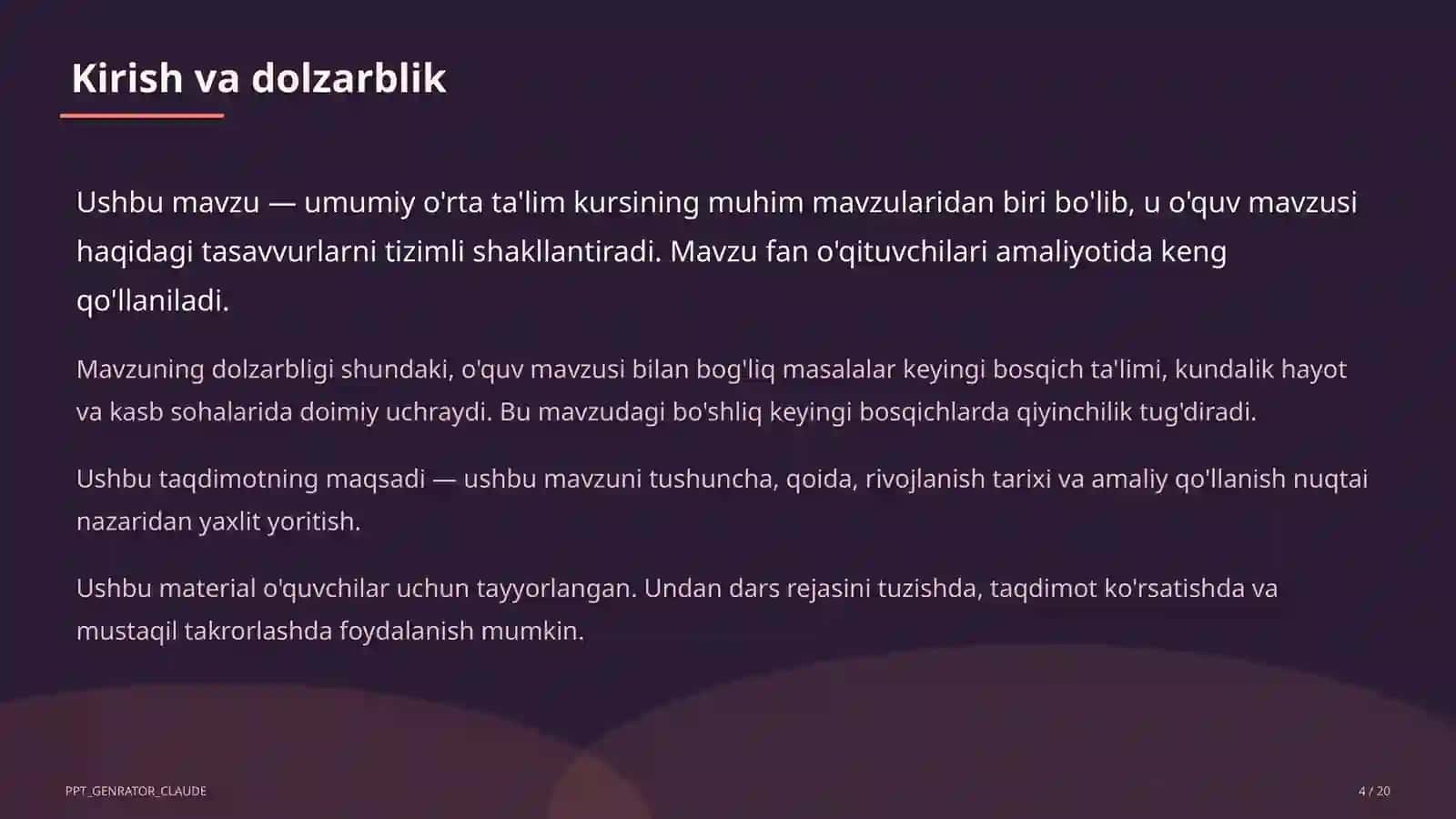 Sinf soati uchun 2026-2027 o'quv yili mavzulari: tarbiyaviy soatlarni rejalashtirish (2026) 4