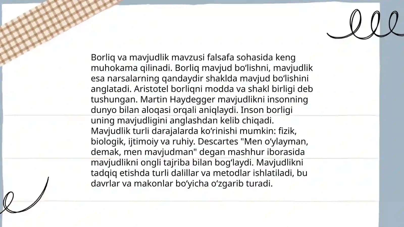 Borliq tushunchasi 4