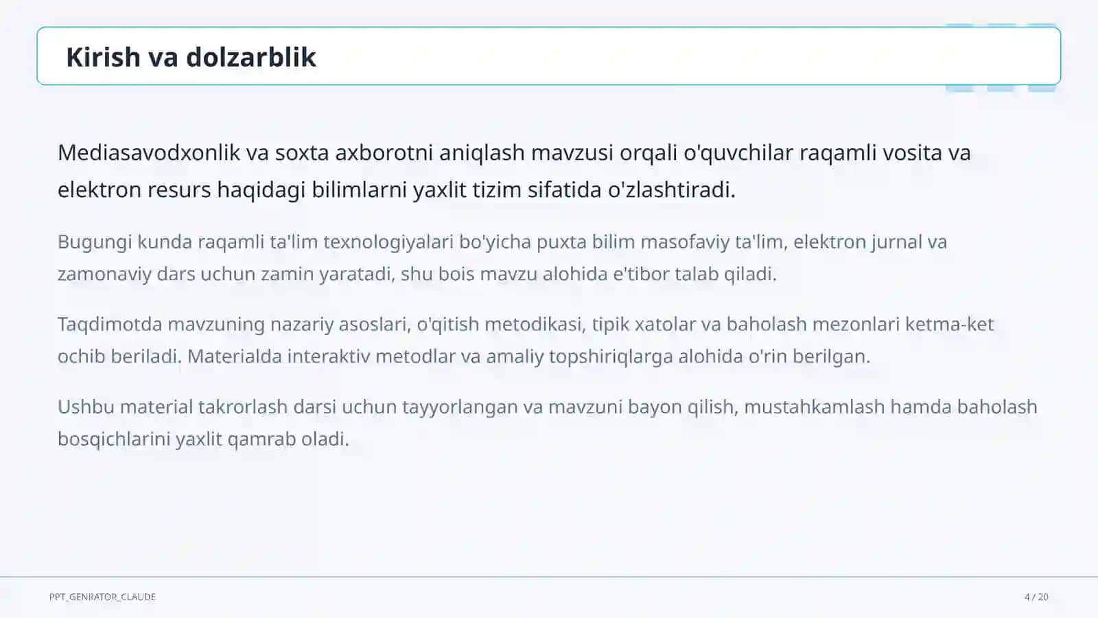 Mediasavodxonlik va soxta axborotni aniqlash 4