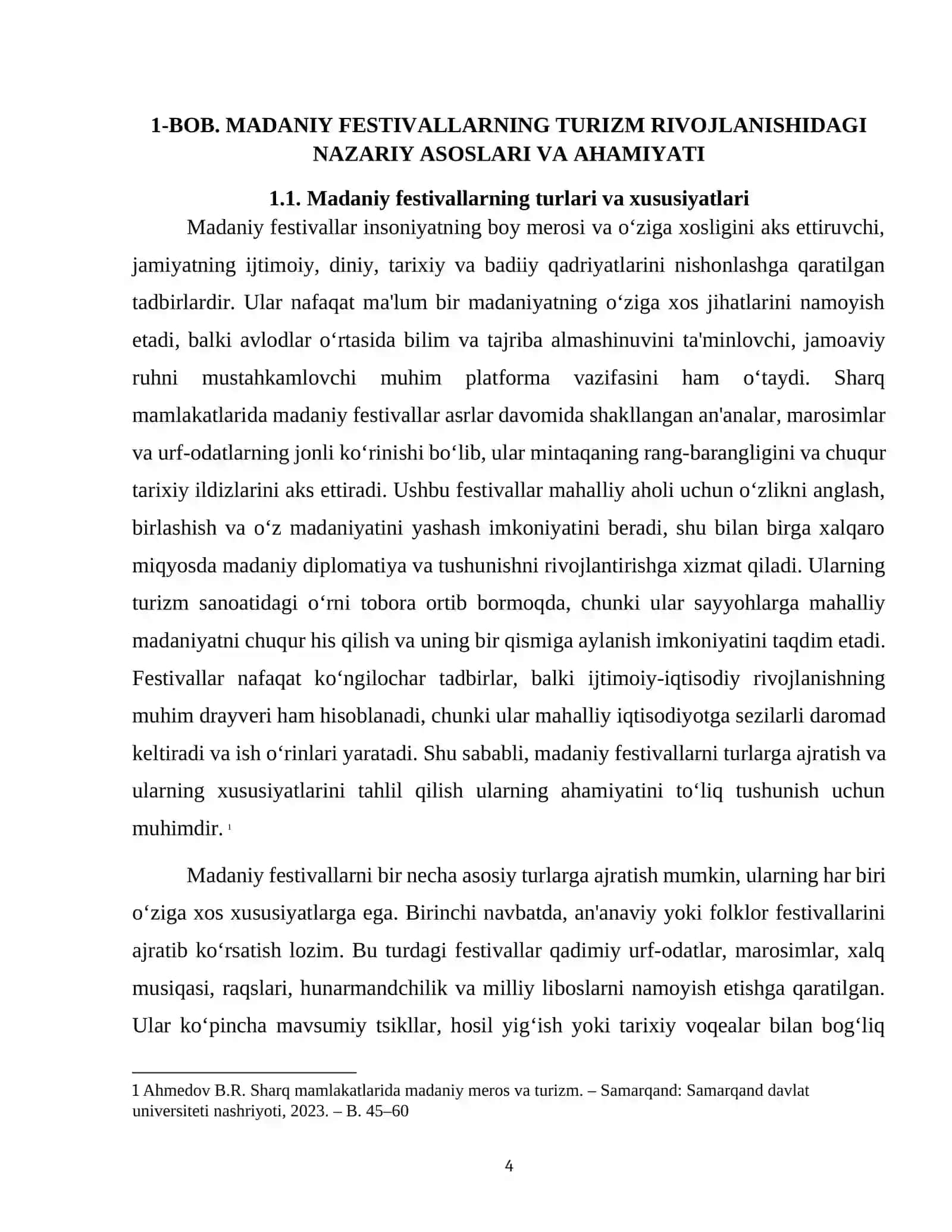 Mavzu: Sharq Mamlakatlari Madaniy Festivallar va Turistlar Oqimi 4