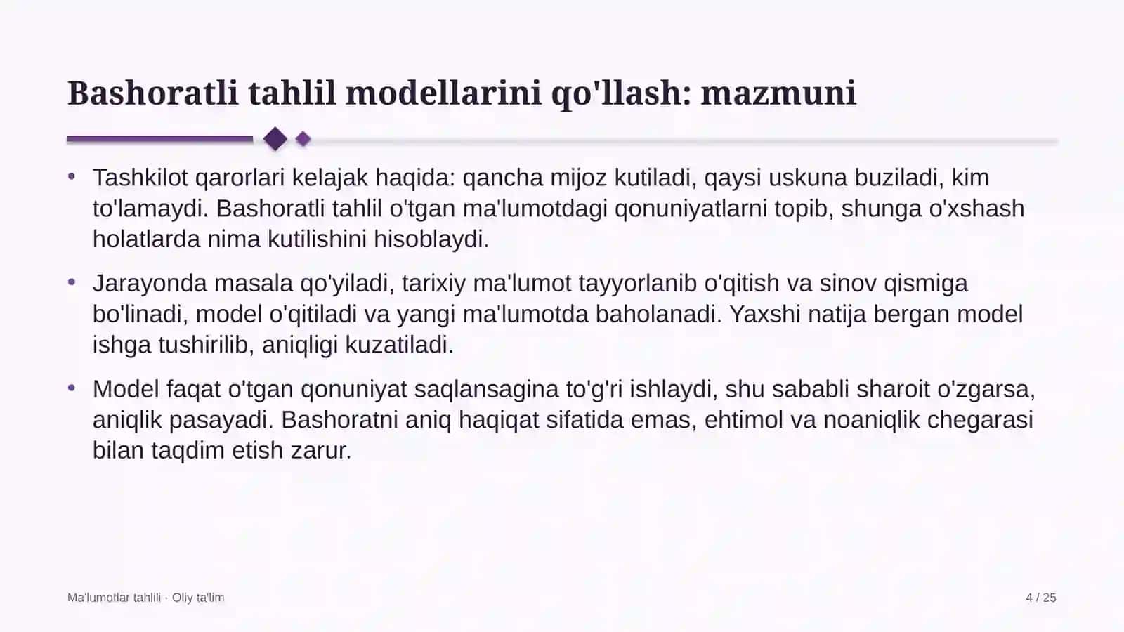 elektron hujjat aylanishi tizimlarida bashoratli tahlil modellarini qo'llash 1612 4