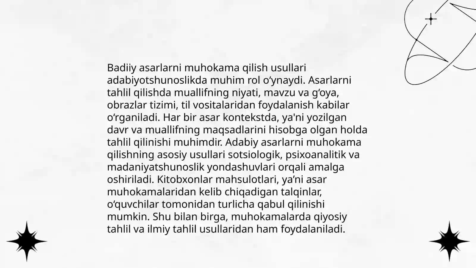Adabiyotdan sinfdan tashqari mashg’ulotlarni tashkil etish va o’tkazish metodikasi 4