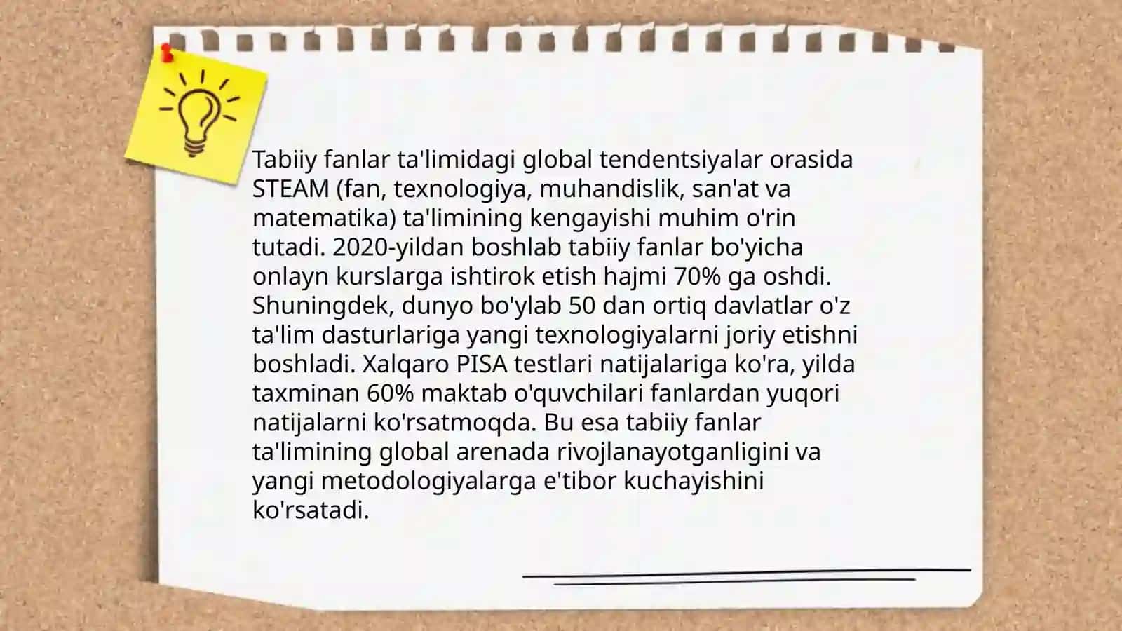 TIMSS tadqiqotining tabiiy fanlar baholash qamrovi 4