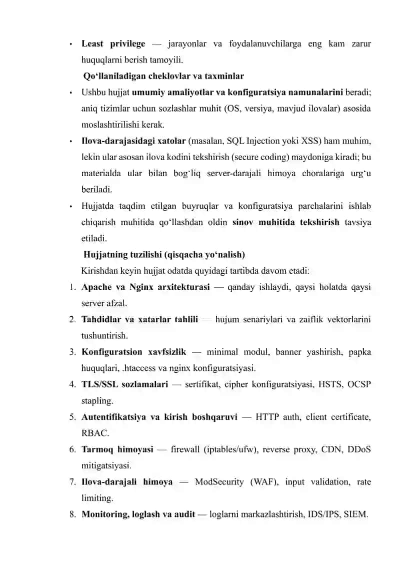 VEB-SERVER XAVFSIZLIGI (APACHE VA NGINX MISOLIDA) 4