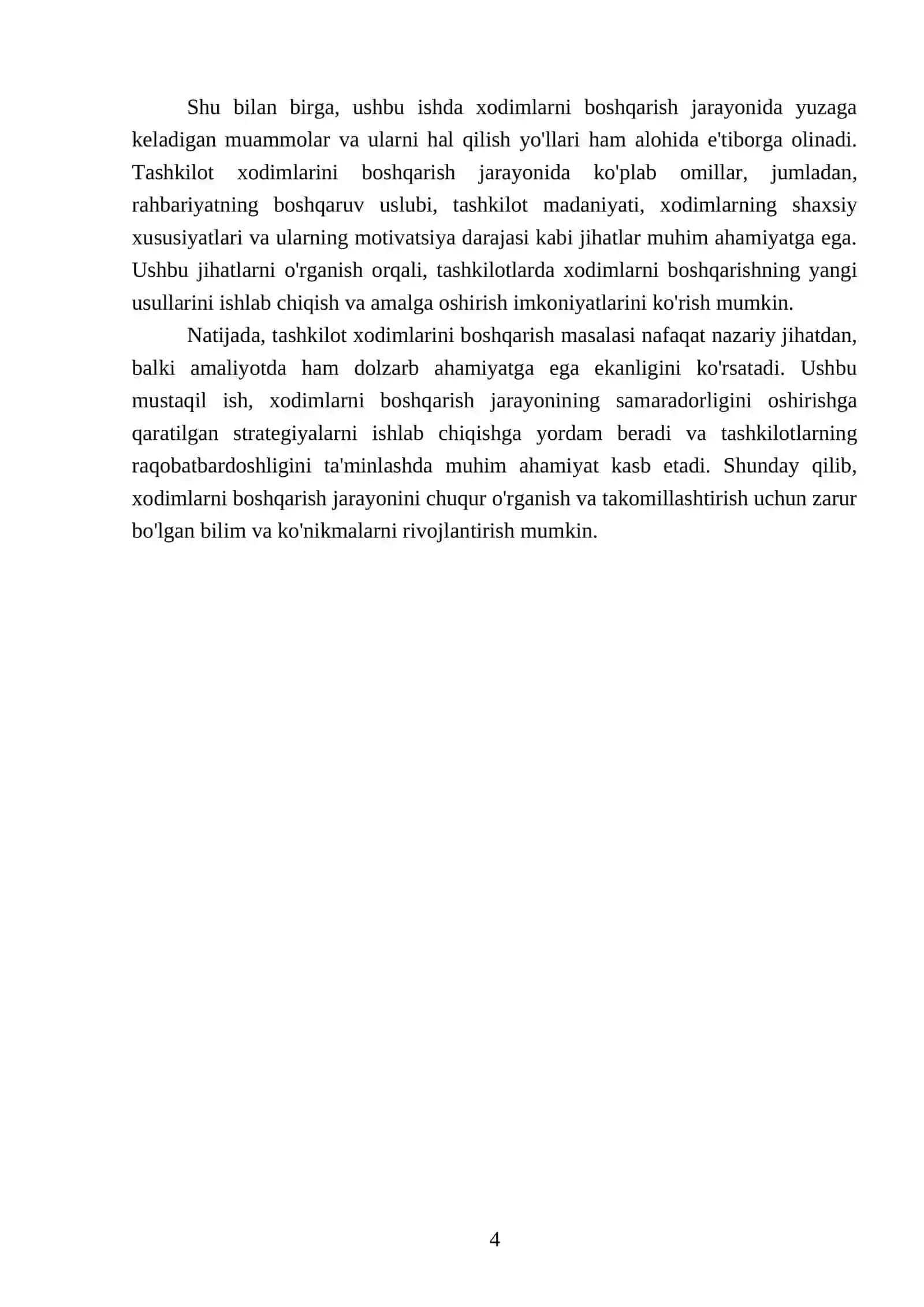Tashkilot xodimlarini boshqarish 4