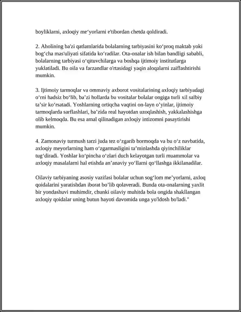 ZAMONAVIY AXLOQIY TARBIYANING YUTUQLARI VA KAMCHILIKLARI 4