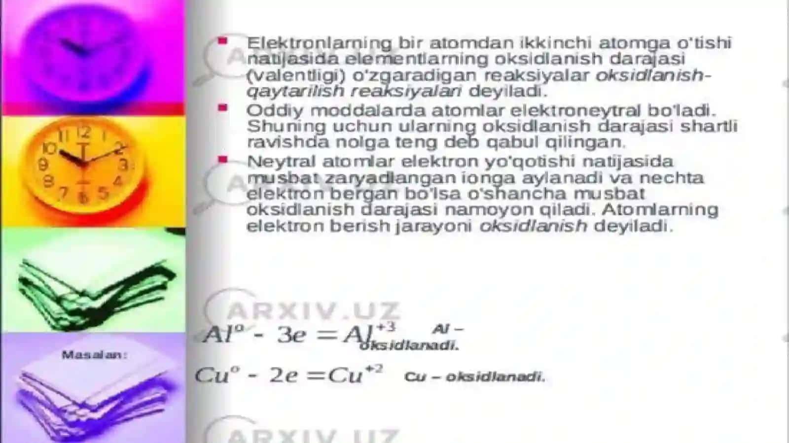 Oksidlanish qaytsrilish reaksiyalari 4