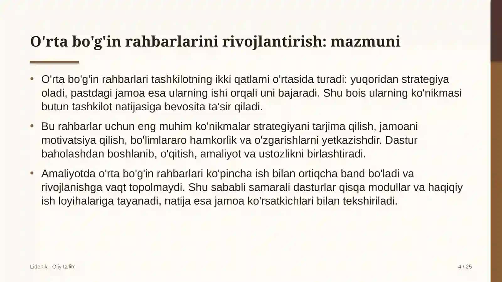 folklor jamoalarida o'rta bo'g'in rahbarlarini rivojlantirish 2236 4