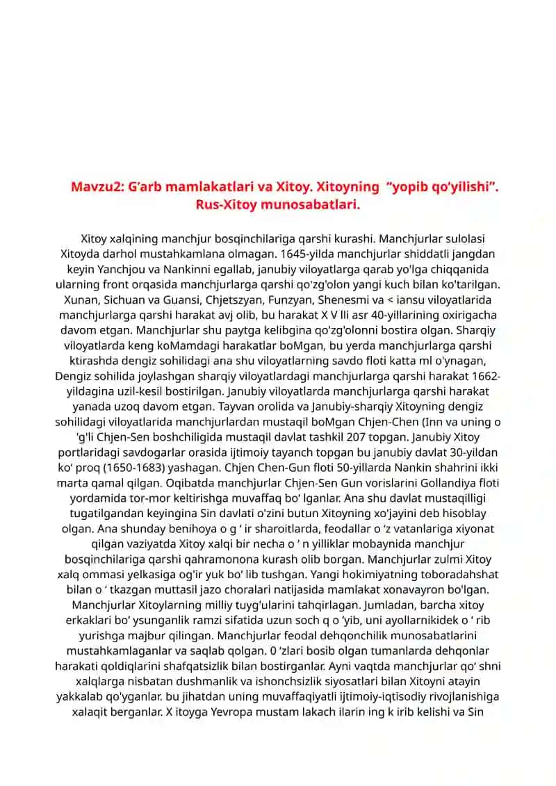 tarix fanidan mustaqil ish 4